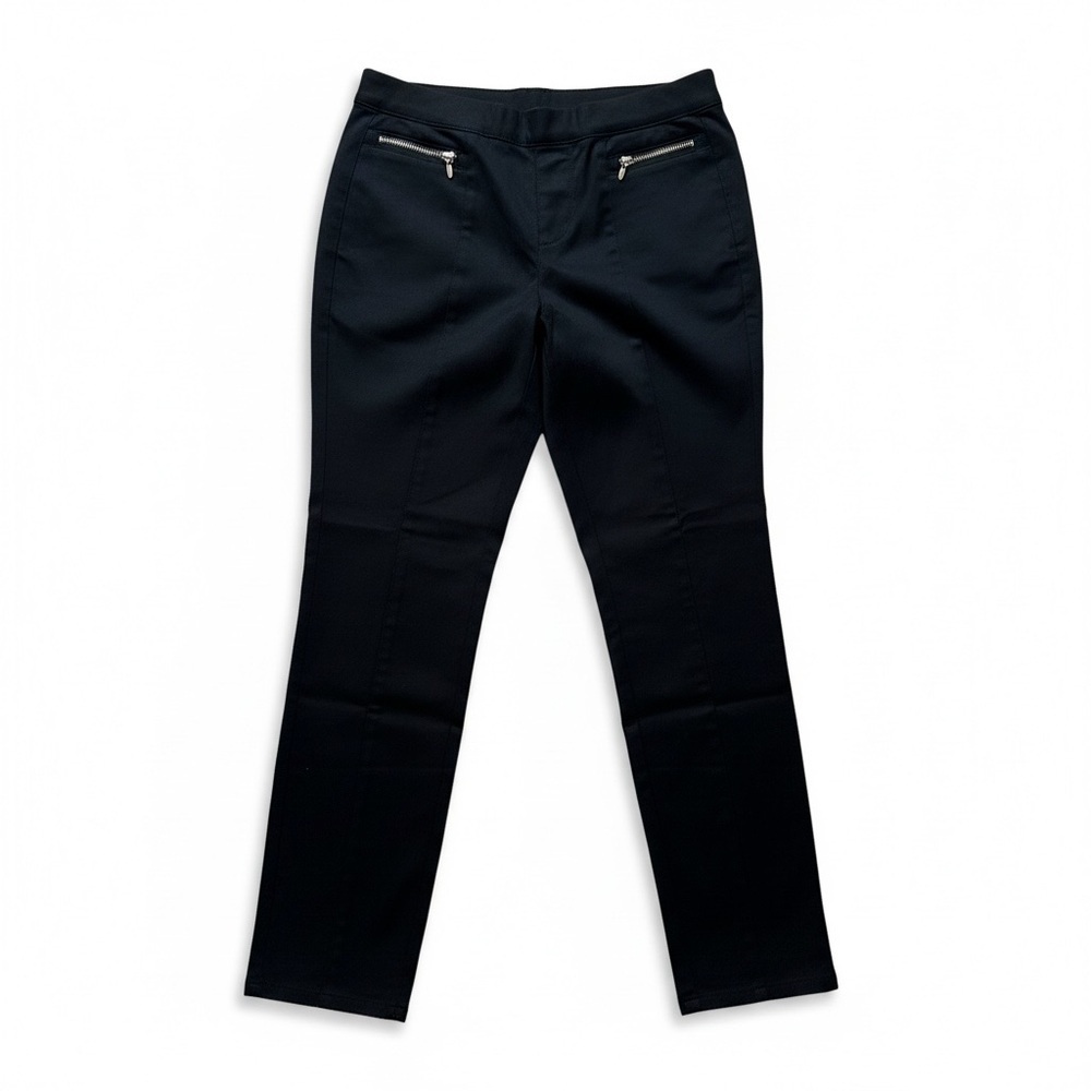 🖤 Style & Co Pull-On Pants w/ Silver Zip Detail – Size Medium 🖤 - Picture 4 of 5